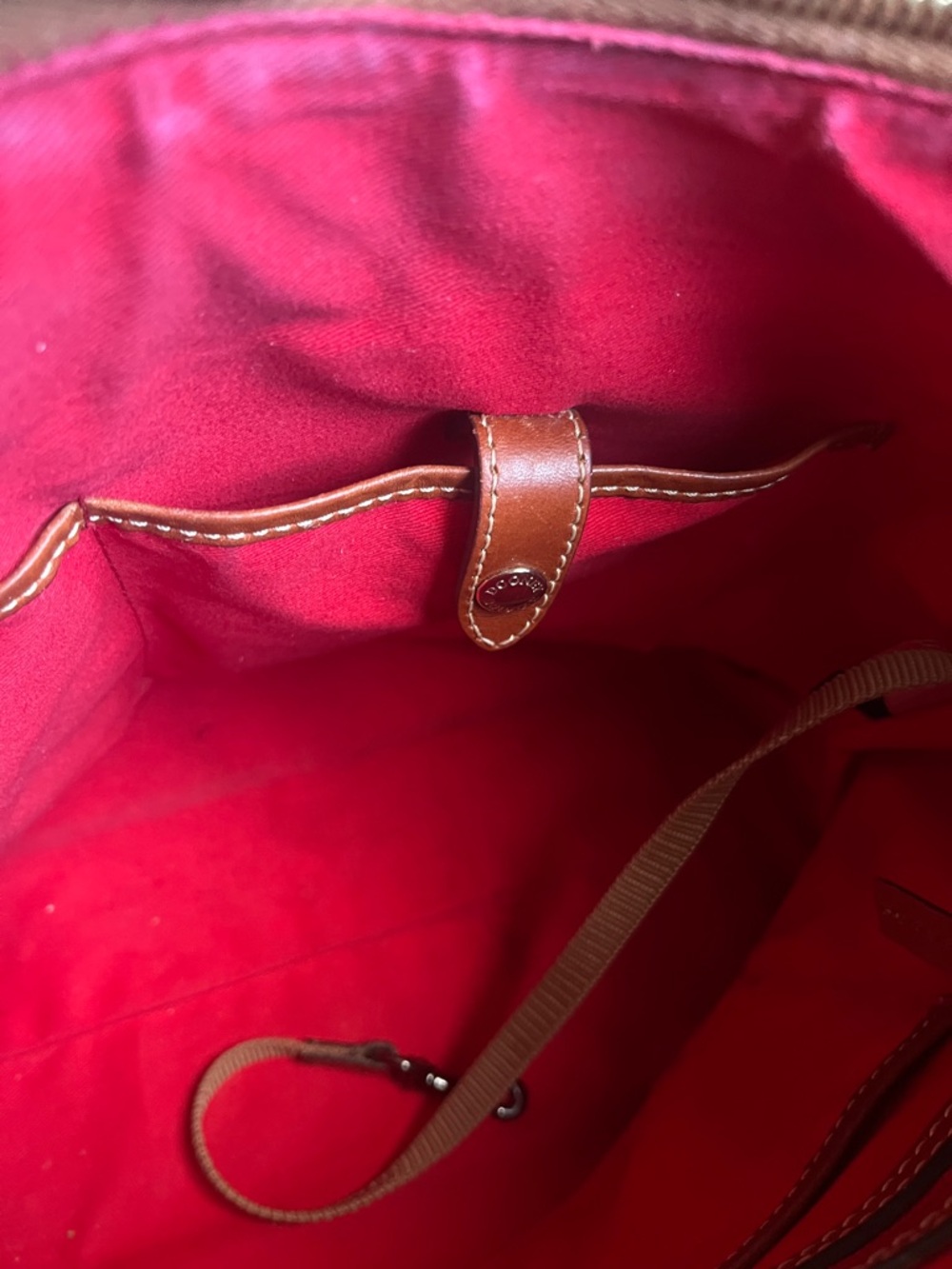 Dooney & Bourke Blue Leather Hobo with Brown Trim - Picture 14 of 17
